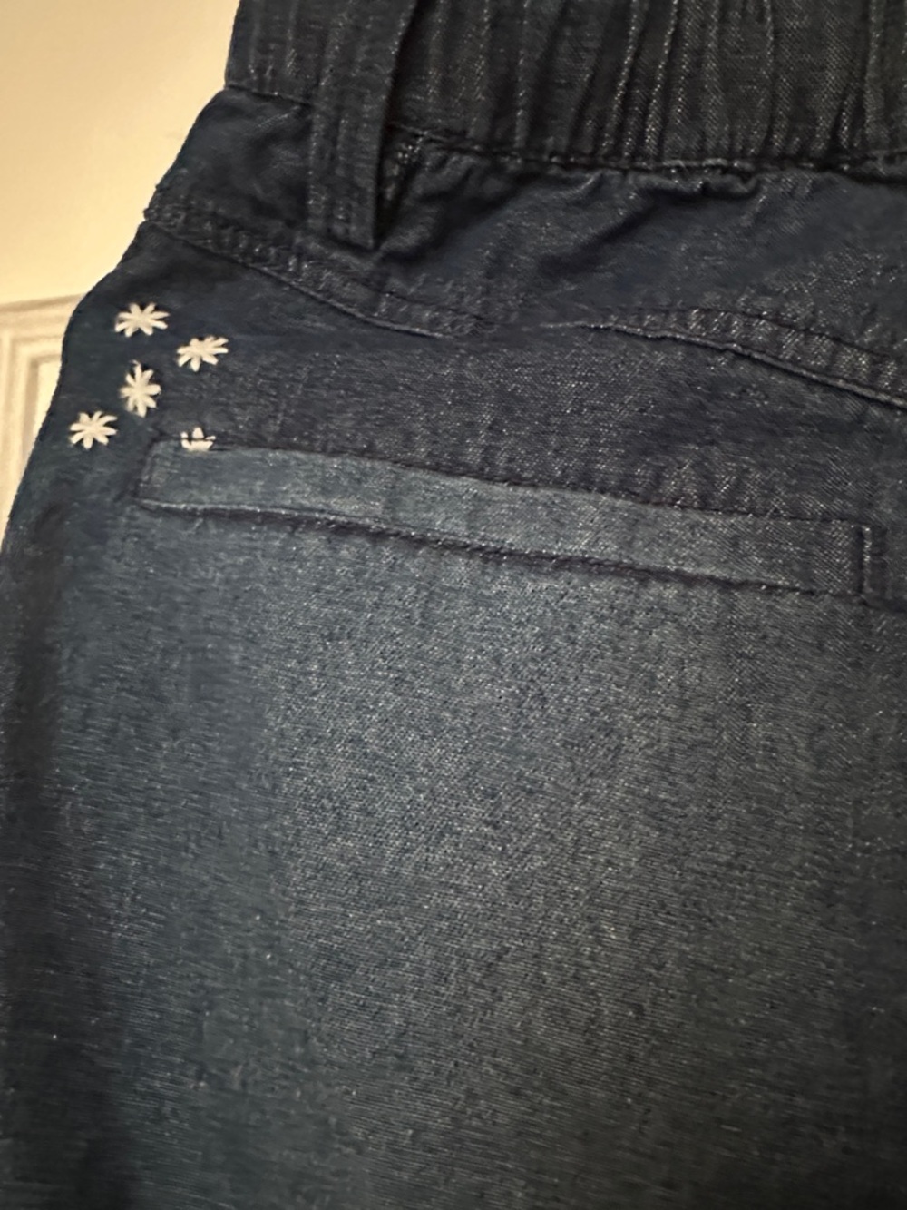 Pilcro Navy Embroidered Denim Mini Skirt -Preloved - Picture 11 of 15